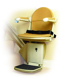 Silver Curved Stairlift